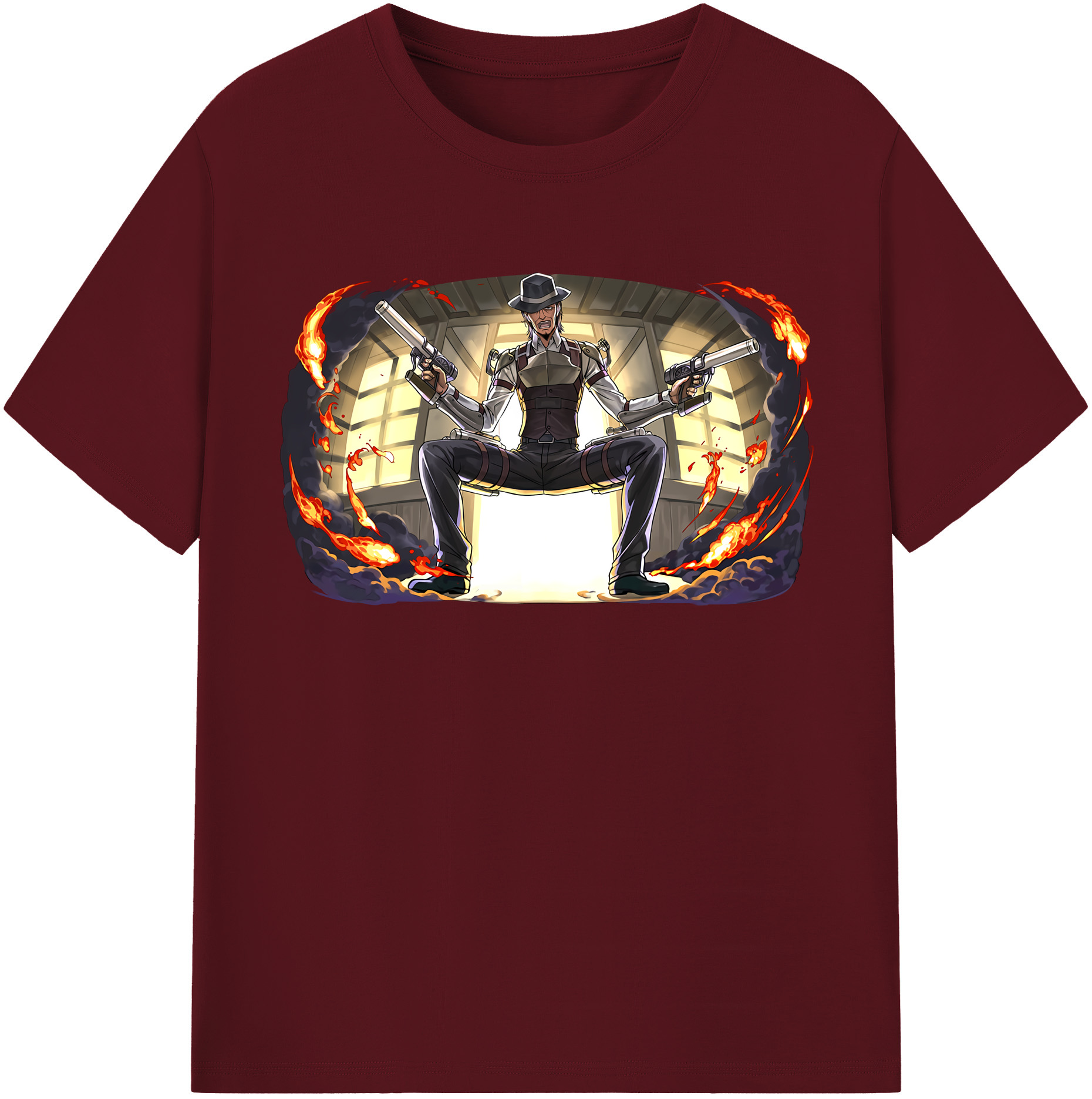 （画像用） 進撃の巨人 ケニー·アッカーマン Attack on Titan Kenny Ackerman 綿100％半袖Tシャツ（フロントプリント）